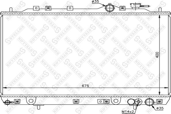 Stellox 10-26525-SX - Радиатор, охлаждение двигателя autospares.lv