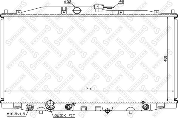 Stellox 10-26669-SX - Радиатор, охлаждение двигателя autospares.lv