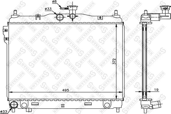 Stellox 10-26603-SX - Радиатор, охлаждение двигателя autospares.lv