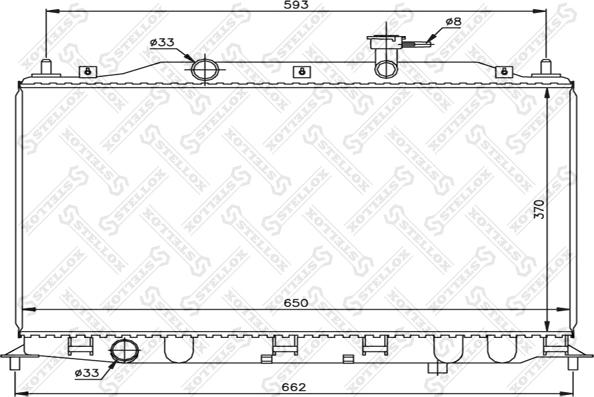 Stellox 10-26614-SX - Радиатор, охлаждение двигателя autospares.lv