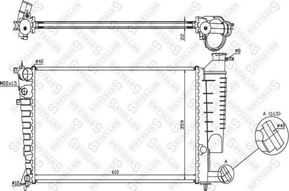 Stellox 10-26096-SX - Радиатор, охлаждение двигателя autospares.lv