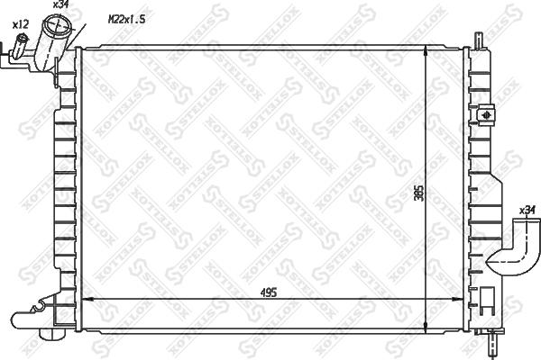 Stellox 10-26048-SX - Радиатор, охлаждение двигателя autospares.lv