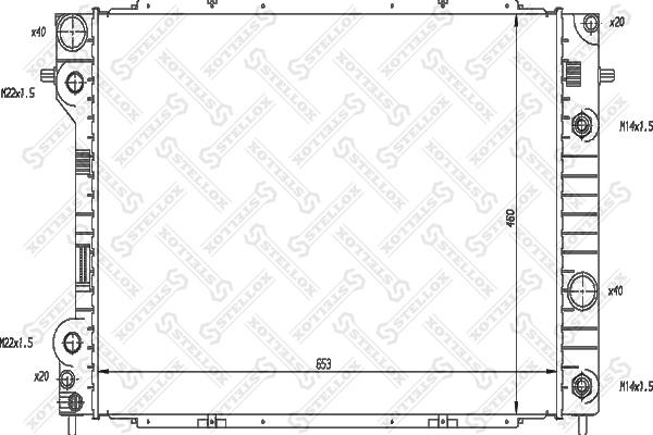 Stellox 10-26047-SX - Радиатор, охлаждение двигателя autospares.lv