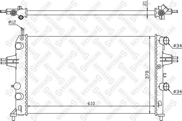 Stellox 10-26051-SX - Радиатор, охлаждение двигателя autospares.lv