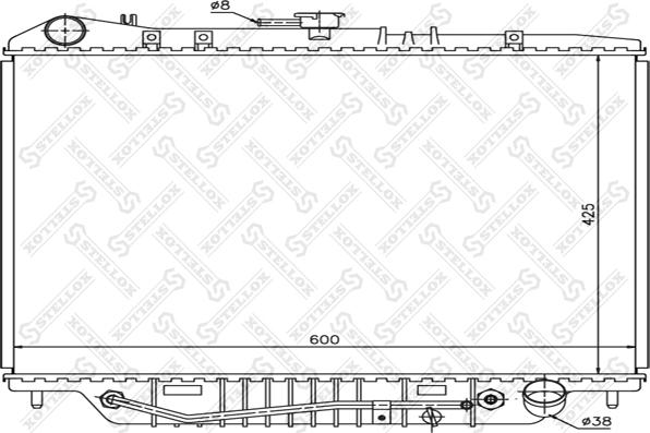 Stellox 10-26058-SX - Радиатор, охлаждение двигателя autospares.lv