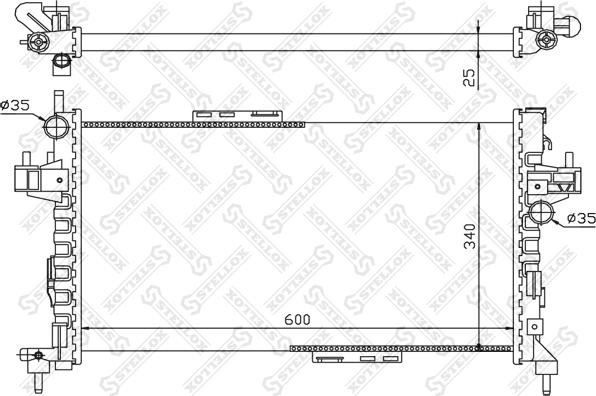 Stellox 10-26053-SX - Радиатор, охлаждение двигателя autospares.lv