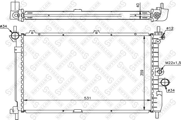 Stellox 10-26069-SX - Радиатор, охлаждение двигателя autospares.lv