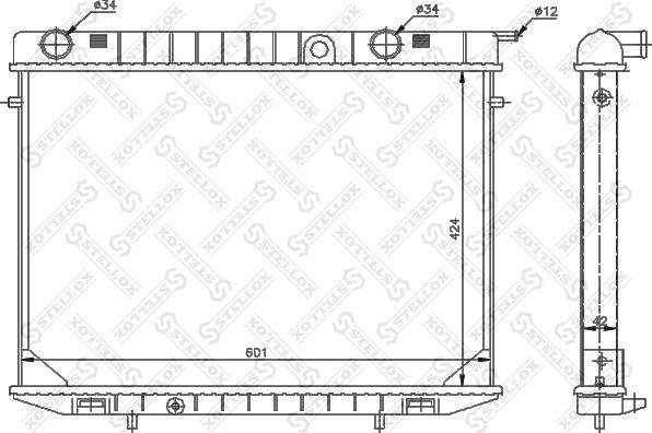 Stellox 10-26064-SX - Радиатор, охлаждение двигателя autospares.lv