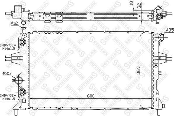 Stellox 10-26065-SX - Радиатор, охлаждение двигателя autospares.lv