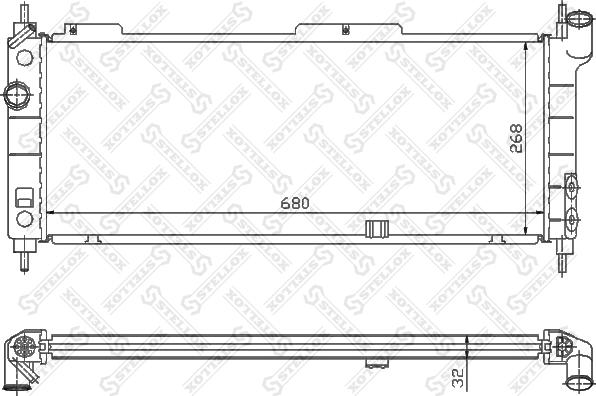 Stellox 10-26068-SX - Радиатор, охлаждение двигателя autospares.lv