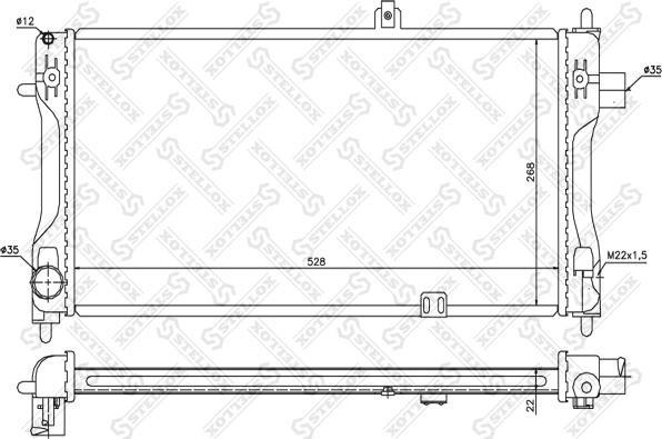 Stellox 10-26063-SX - Радиатор, охлаждение двигателя autospares.lv