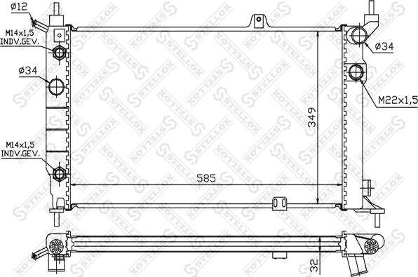 Stellox 10-26067-SX - Радиатор, охлаждение двигателя autospares.lv