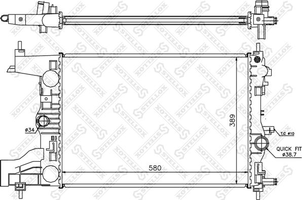 Stellox 10-26030-SX - Радиатор, охлаждение двигателя autospares.lv