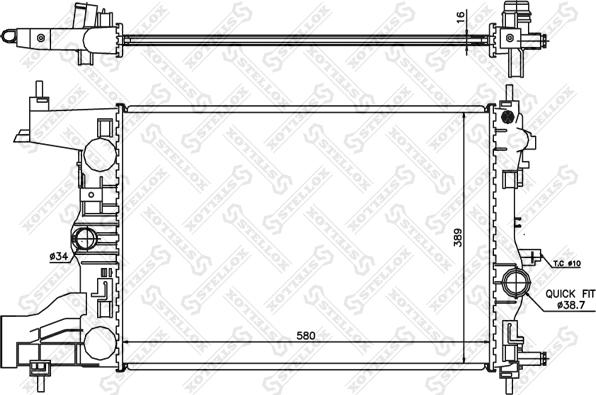 Stellox 10-26032-SX - Радиатор, охлаждение двигателя autospares.lv