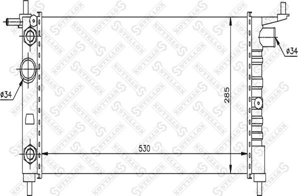 Stellox 10-26072-SX - Радиатор, охлаждение двигателя autospares.lv