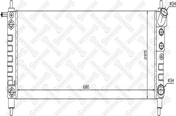 Stellox 10-26077-SX - Радиатор, охлаждение двигателя autospares.lv