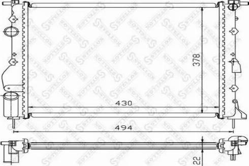 Stellox 10-26198-SX - Радиатор, охлаждение двигателя autospares.lv