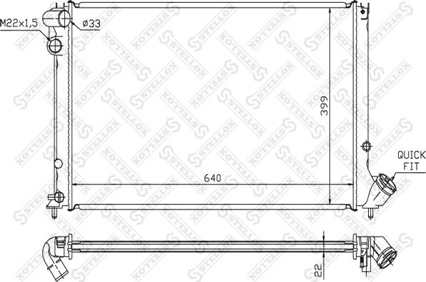 Stellox 10-26149-SX - Радиатор, охлаждение двигателя autospares.lv