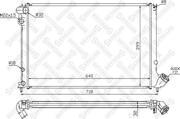 Stellox 10-26144-SX - Радиатор, охлаждение двигателя autospares.lv