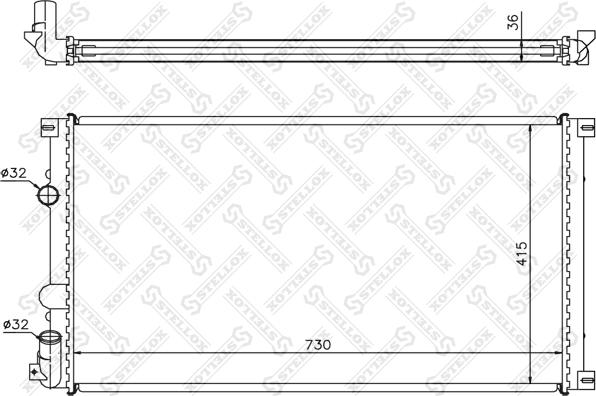 Stellox 10-26169-SX - Радиатор, охлаждение двигателя autospares.lv