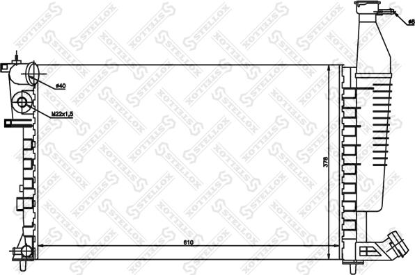 Stellox 10-26104-SX - Радиатор, охлаждение двигателя autospares.lv