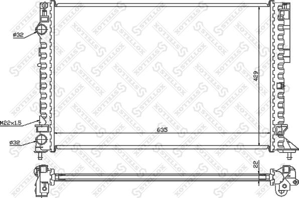 Stellox 10-26188-SX - Радиатор, охлаждение двигателя autospares.lv