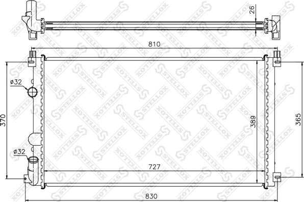 Stellox 10-26182-SX - Радиатор, охлаждение двигателя autospares.lv