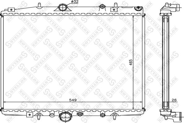 Stellox 10-26132-SX - Радиатор, охлаждение двигателя autospares.lv