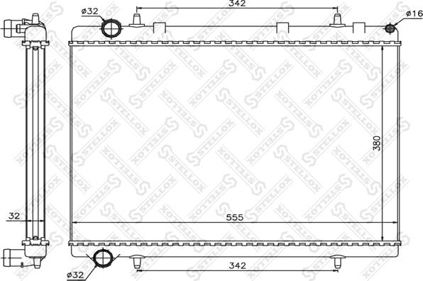 Stellox 10-26121-SX - Радиатор, охлаждение двигателя autospares.lv