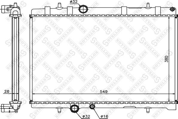 Stellox 10-26123-SX - Радиатор, охлаждение двигателя autospares.lv