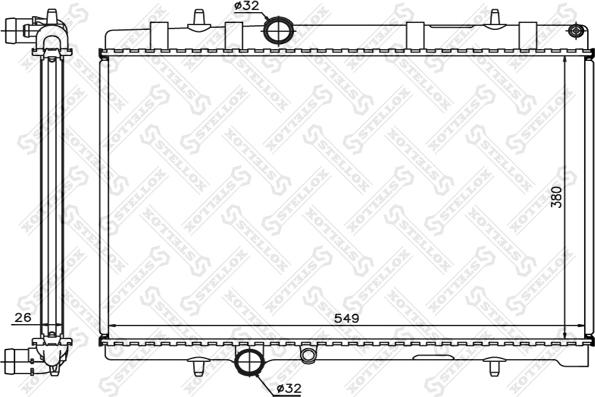 Stellox 10-26122-SX - Радиатор, охлаждение двигателя autospares.lv