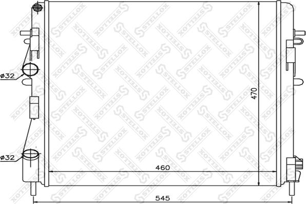 Stellox 10-26172-SX - Радиатор, охлаждение двигателя autospares.lv