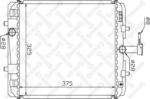 Stellox 10-26358-SX - Радиатор, охлаждение двигателя autospares.lv