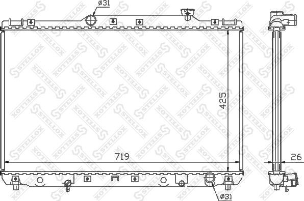 Stellox 10-26380-SX - Радиатор, охлаждение двигателя autospares.lv