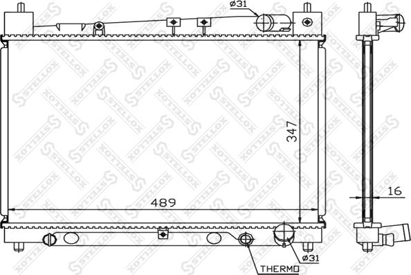 Stellox 10-26387-SX - Радиатор, охлаждение двигателя autospares.lv