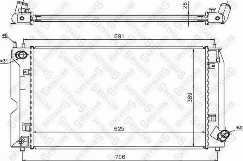 Stellox 10-26326-SX - Радиатор, охлаждение двигателя autospares.lv