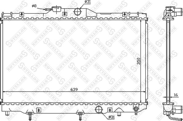 Stellox 10-26299-SX - Радиатор, охлаждение двигателя autospares.lv