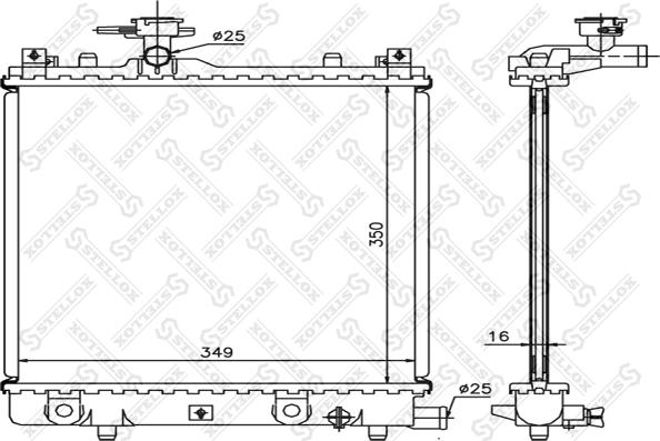 Stellox 10-26260-SX - Радиатор, охлаждение двигателя autospares.lv