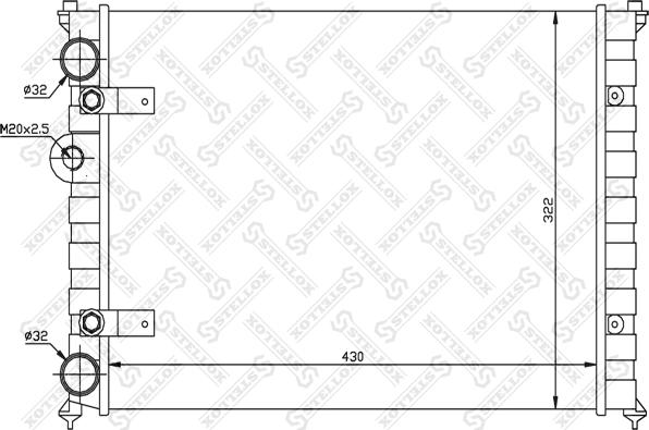 Stellox 10-26221-SX - Радиатор, охлаждение двигателя autospares.lv