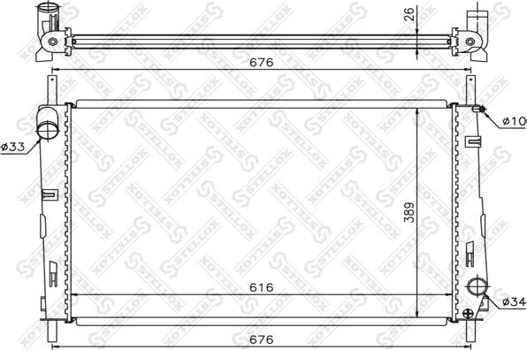 Stellox 10-26759-SX - Радиатор, охлаждение двигателя autospares.lv