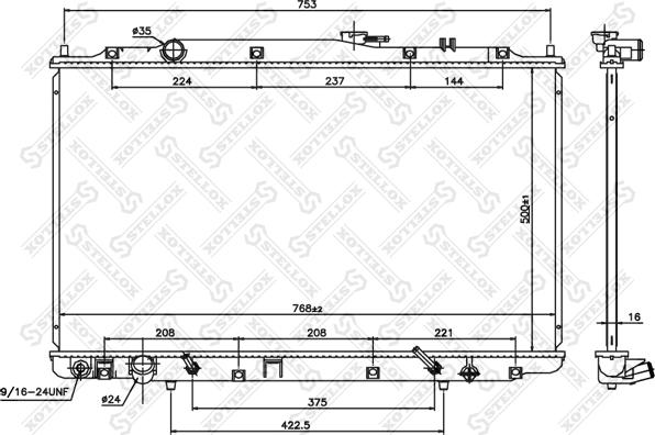 Stellox 10-26782-SX - Радиатор, охлаждение двигателя autospares.lv