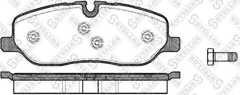 Stellox 1169 000-SX - Тормозные колодки, дисковые, комплект autospares.lv