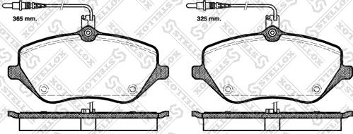 Stellox 1112 004L-SX - Тормозные колодки, дисковые, комплект autospares.lv