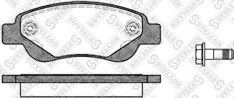 Stellox 1188 000L-SX - Тормозные колодки, дисковые, комплект autospares.lv