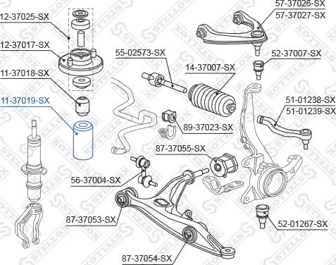 Stellox 11-37019-SX - Пыльник амортизатора, защитный колпак autospares.lv