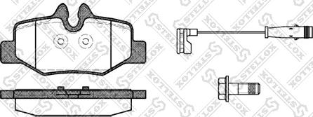 Stellox 1121 002-SX - Тормозные колодки, дисковые, комплект autospares.lv