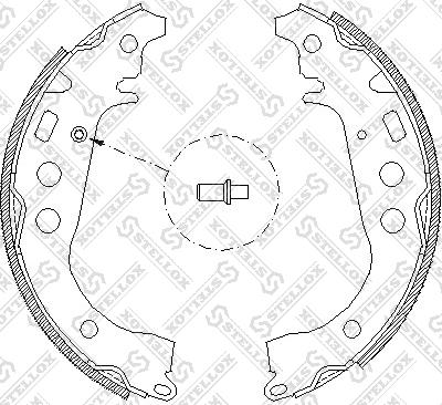 Stellox 112 100-SX - Комплект тормозных колодок, барабанные autospares.lv