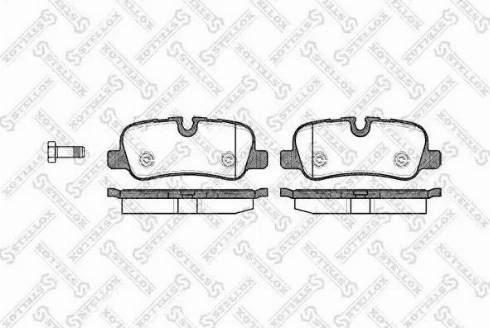 Stellox 1170 000L-SX - Тормозные колодки, дисковые, комплект autospares.lv