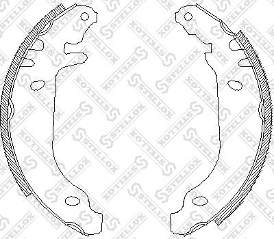 Stellox 180 100-SX - Комплект тормозных колодок, барабанные autospares.lv