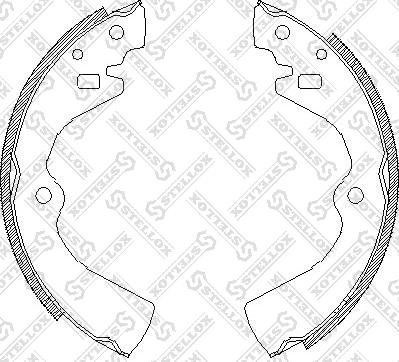 Stellox 138 100-SX - Комплект тормозных колодок, барабанные autospares.lv